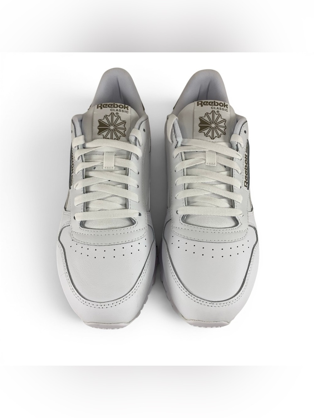 Reebok Classic Leather White Gritty Grey Men's Shoes Sneakers 100242398 - Picture 4 of 10